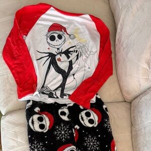 Christmas Jack skeleton pjs Size 10/12